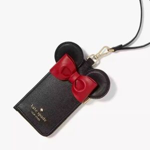 NWT! Kate Spade, Minnie Mouse, Laynard Cardholer